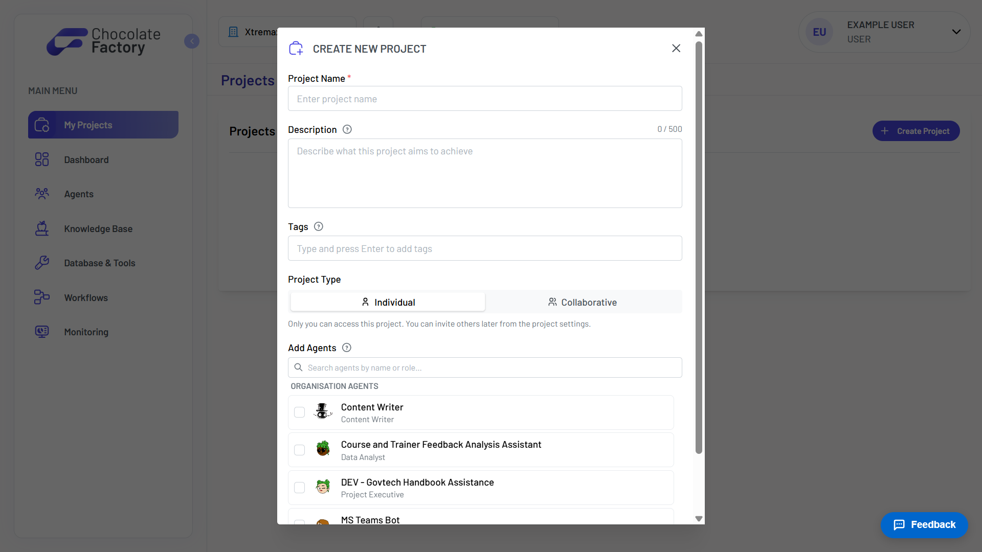 Create your organization and project